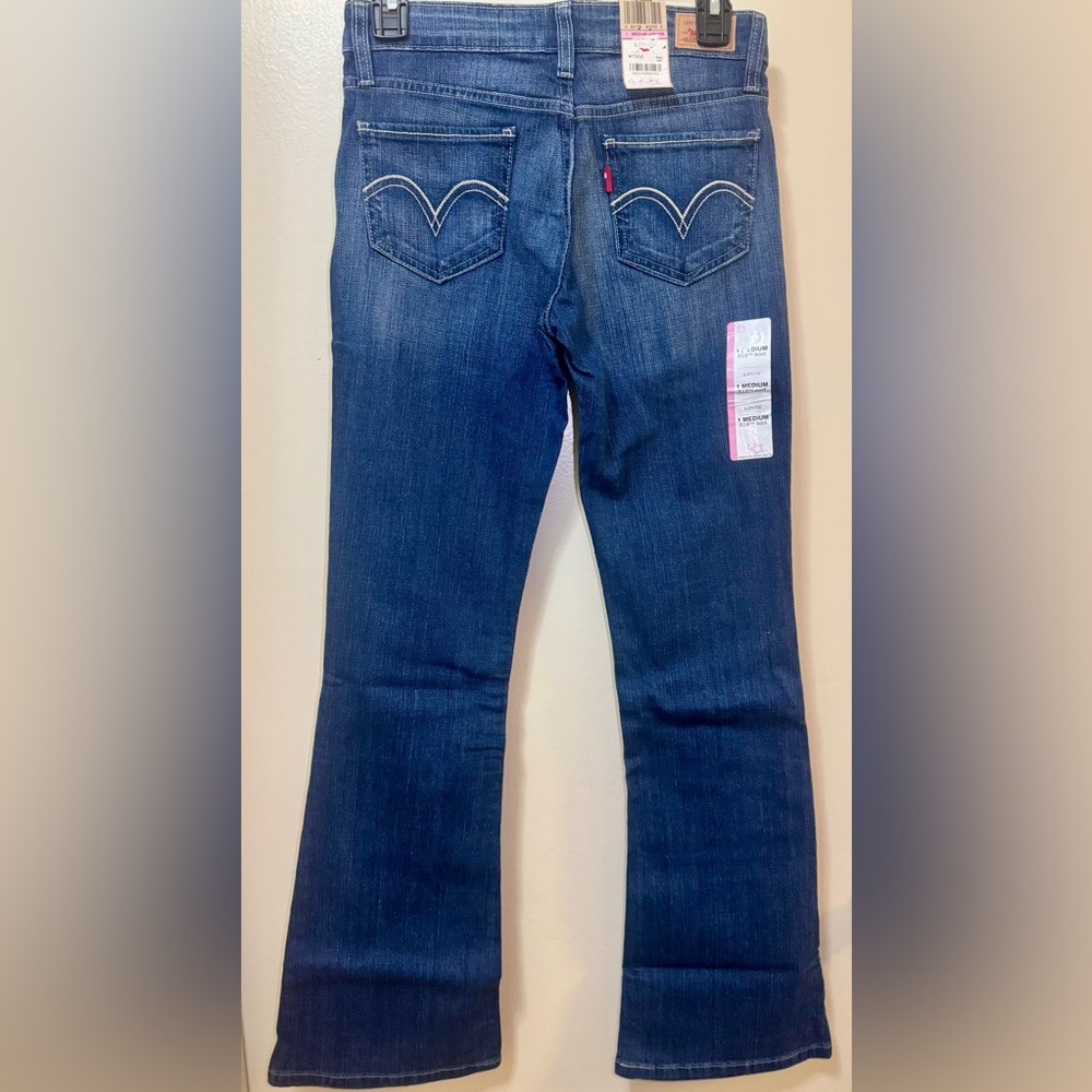 Levi's 518 Blue Boot Cut Jeans Low Rise 1 Medium Juniors/Women - Picture 3 of 12